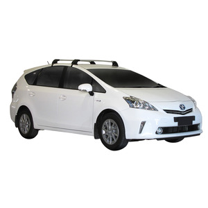 Prorack Silver 2 Bar Aero Flush Bar kit to suit Toyota Prius V (Steel Roof) 5dr Wagon (2012 - Current)