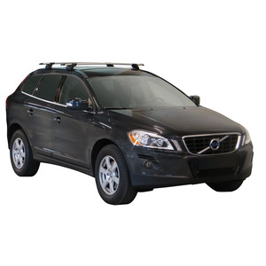 Prorack Silver 2 Bar Aero Through Bar kit to suit Volvo XC60 5dr SUV (2009 - 10/2017)