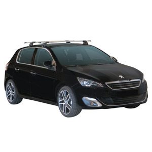 Prorack Black 2 Bar Aero Through Bar kit to suit Peugeot 308 5dr Hatch (2014 - 11/2021)