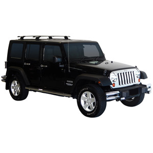 Prorack Black 2 Bar Aero Through Bar kit to suit Jeep Wrangler Unlimited JK 5dr SUV (2007 - 4/2019)