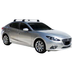 Prorack Silver 2 Bar Aero Flush Bar kit to suit Mazda Axela 4dr Sedan (2014 - Current)
