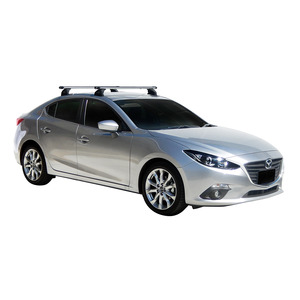 Prorack Silver 2 Bar Heavy Duty Through Bar kit to suit Mazda Axela 4dr Sedan (2014 - Current)