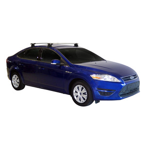 Prorack Silver 2 Bar Aero Through Bar kit to suit Ford Mondeo 5dr Hatch (2010 - 2014)