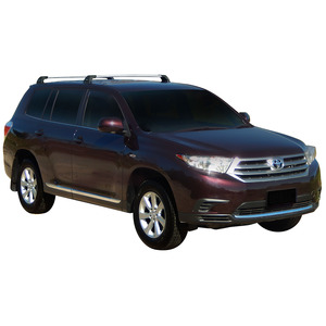 Prorack Silver 2 Bar Aero Flush Bar kit to suit Toyota Highlander 5dr SUV (2007 - 2013)