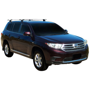Prorack Silver 2 Bar Aero Through Bar kit to suit Toyota Highlander 5dr SUV (2007 - 2013)