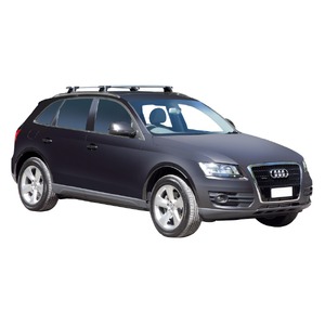 Prorack Silver 2 Bar Aero Through Bar kit to suit Audi Q5/SQ5 5dr SUV (2009 - 2017)