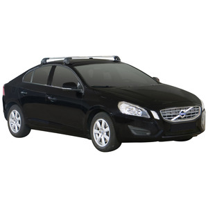 Prorack Silver 2 Bar Aero Flush Bar kit to suit Volvo S60 4dr Sedan (2010 - 7/2019)