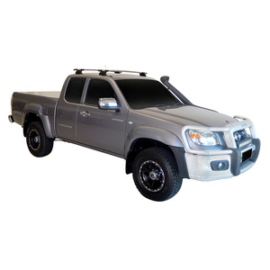 Prorack Silver 2 Bar Aero Through Bar kit to suit Mazda BT-50 Freestyle Cab 4dr Ute (11/2006 - 10/2011)