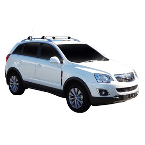 Prorack Silver 2 Bar Aero Flush Bar kit to suit Holden Captiva 5 5dr SUV (2006 - 2020)