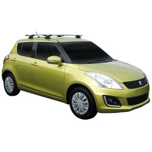 Prorack Silver 2 Bar Aero Through Bar kit to suit Suzuki Swift 5dr Hatch (2/2011 - 2017)