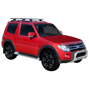 Prorack Black 2 Bar Heavy Duty Through Bar kit to suit Mitsubishi Pajero SWB 3dr SUV (2006 - Current)