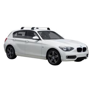 Prorack Silver 2 Bar Aero Flush Bar kit to suit BMW 1 Series F20 5dr Hatch (9/2011 - 7/2019)