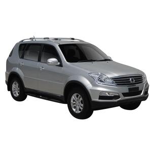Prorack Silver 2 Bar Aero Rail Bar kit to suit SsangYong Rexton 5dr SUV (2012 - 2017)