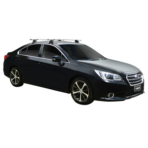 Prorack Silver 2 Bar Aero Through Bar kit to suit Subaru Legacy 4dr Sedan (2014 - 2020)