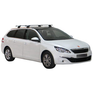 Prorack Black 2 Bar Aero Through Bar kit to suit Peugeot 308 SW 5dr Wagon (2014 - Current)