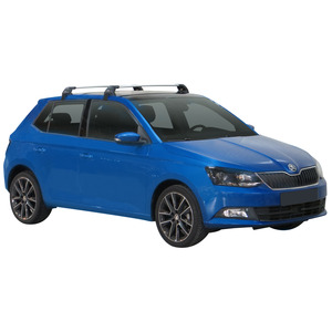 Prorack Silver 2 Bar Aero Flush Bar kit to suit Skoda Fabia 5dr Hatch (2015 - 2020)