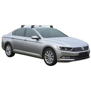 Prorack Silver 2 Bar Aero Through Bar kit to suit Volkswagen Passat B8 4dr Sedan (10/2015 - Current)