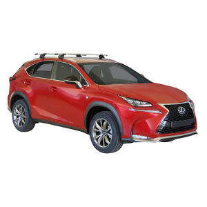 Prorack Silver 2 Bar Aero Through Bar kit to suit Lexus NX 5dr SUV (2015 - 2021)