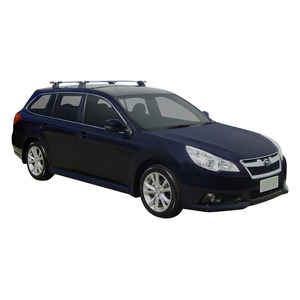Prorack Silver 2 Bar Aero Through Bar kit to suit Subaru Legacy 5dr Wagon (2013 - Current)