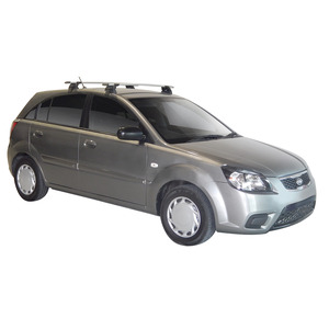 Prorack Black 2 Bar Aero Through Bar kit to suit Kia Rio 5dr Hatch (8/2005 - 8/2011)
