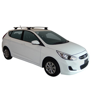 Prorack Black 2 Bar Aero Through Bar kit to suit Hyundai Accent 5dr Hatch (2011 - 2020)