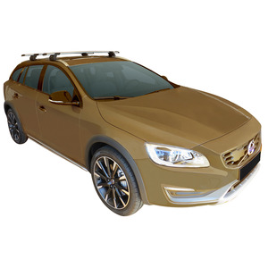 Prorack Silver 2 Bar Aero Through Bar kit to suit Volvo V60 CC 5dr Wagon (2015 - 2018)