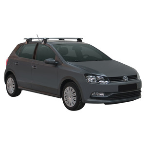 Prorack Black 2 Bar Aero Through Bar kit to suit Volkswagen Polo 5dr Hatch (2009 - 2017)