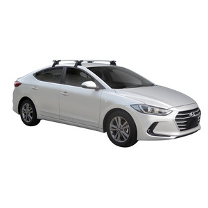 Prorack Silver 2 Bar Aero Through Bar kit to suit Hyundai Elantra 4dr Sedan (2/2016 - Current)