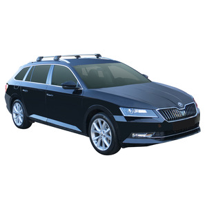 Prorack Silver 2 Bar Aero Flush Bar kit to suit Skoda Superb 5dr Wagon (2015 - Current)