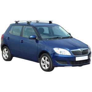 Prorack Silver 2 Bar Aero Through Bar kit to suit Skoda Fabia 5dr Hatch (2007 - 2014)