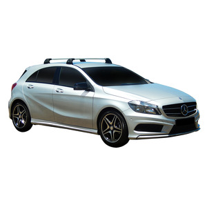 Prorack Silver 2 Bar Aero Flush Bar kit to suit Mercedes-Benz A-Class 5dr Hatch (2016 - 2018)