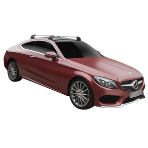 Prorack Black 2 Bar Aero Flush Bar kit to suit Mercedes-Benz C-Class W205 Glass Roof 2dr Coupe (2016 - Current)