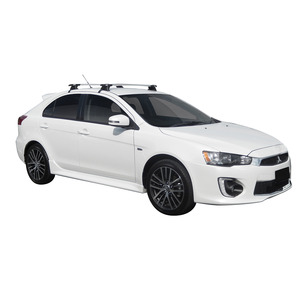 Prorack Black 2 Bar Aero Through Bar kit to suit Mitsubishi Lancer 5dr Hatch (9/2007 - 2016)