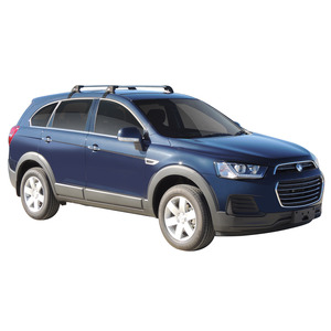 Prorack Silver 2 Bar Aero Flush Bar kit to suit Holden Captiva LS 5dr SUV (2006 - 2020)