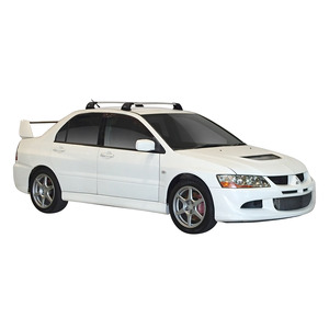 Prorack Silver 2 Bar Aero Flush Bar kit to suit Mitsubishi Lancer EVO VIII 4dr Sedan (2003 - 2005)