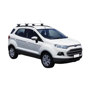 Prorack Silver 2 Bar Aero Through Bar kit to suit Ford Ecosport 5dr SUV (2014 - 2018)