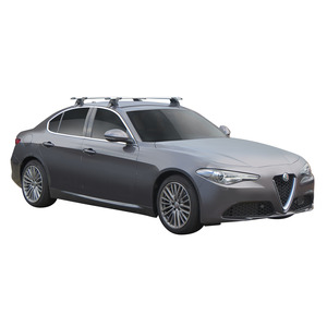 Prorack Black 2 Bar Aero Through Bar kit to suit Alfa Romeo Giulia Steel & Sun Roof 4dr Sedan (2016 - Current)