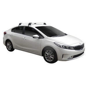 Prorack Silver 2 Bar Aero Flush Bar kit to suit Kia Cerato 4dr Sedan (2013 - 6/2018)