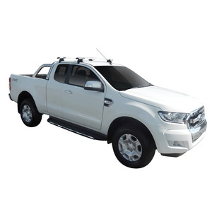 Prorack Black 2 Bar Aero Through Bar kit to suit Ford Ranger Super Cab 4dr Ute (2012 - 2022)