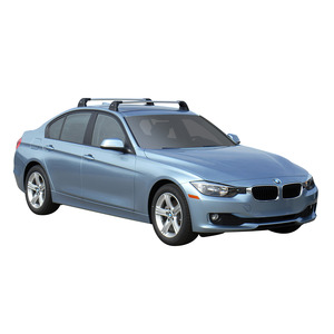 Prorack Silver 2 Bar Aero Flush Bar kit to suit BMW 3 Series 4dr Sedan (5/2012 - 4/2019)