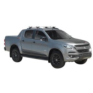 Prorack Silver 2 Bar Aero Through Bar kit to suit Holden Colorado Z71 4dr Ute (10/2016 - 2020)