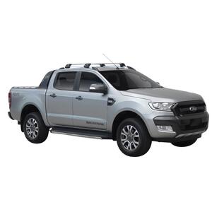 Prorack Silver 2 Bar Aero Flush Bar kit to suit Ford Ranger Wildtrak 4dr Ute (2012 - 6/2022)