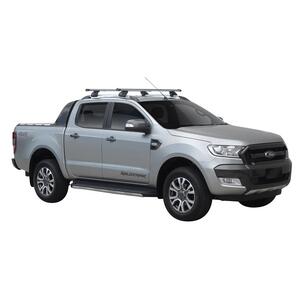 Prorack Silver 2 Bar Heavy Duty Through Bar kit to suit Ford Ranger Wildtrak 4dr Ute (2012 - 6/2022)