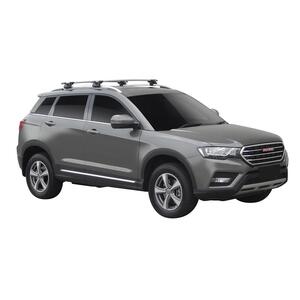 Prorack Silver 2 Bar Aero Through Bar kit to suit Haval H6 5dr SUV (2017 - Current)