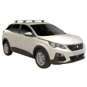 Prorack Black 2 Bar Aero Through Bar kit to suit Peugeot 3008 5dr SUV (2017 - Current)