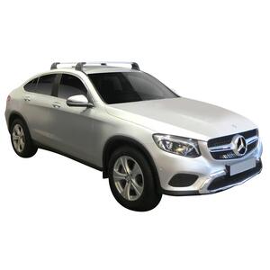 Prorack Silver 2 Bar Aero Flush Bar kit to suit Mercedes-Benz GLC Coupé 5dr SUV (2016 - Current)