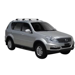 Prorack Silver 2 Bar Aero Flush Bar kit to suit SsangYong Rexton 5dr SUV (2012 - 2017)