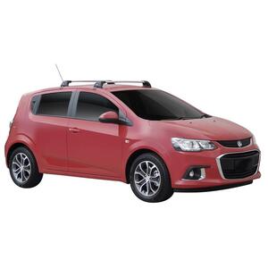 Prorack Silver 2 Bar Aero Flush Bar kit to suit Holden Barina 5dr Hatch (2017 - 2020)