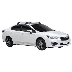 Prorack Silver 2 Bar Aero Flush Bar kit to suit Subaru Impreza 4dr Sedan (2/2017 - Current)