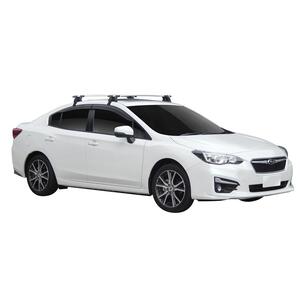 Prorack Black 2 Bar Aero Through Bar kit to suit Subaru Impreza 4dr Sedan (2/2017 - Current)